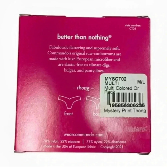 Commando Thong Mystery Print M/L - Picture 2 of 2